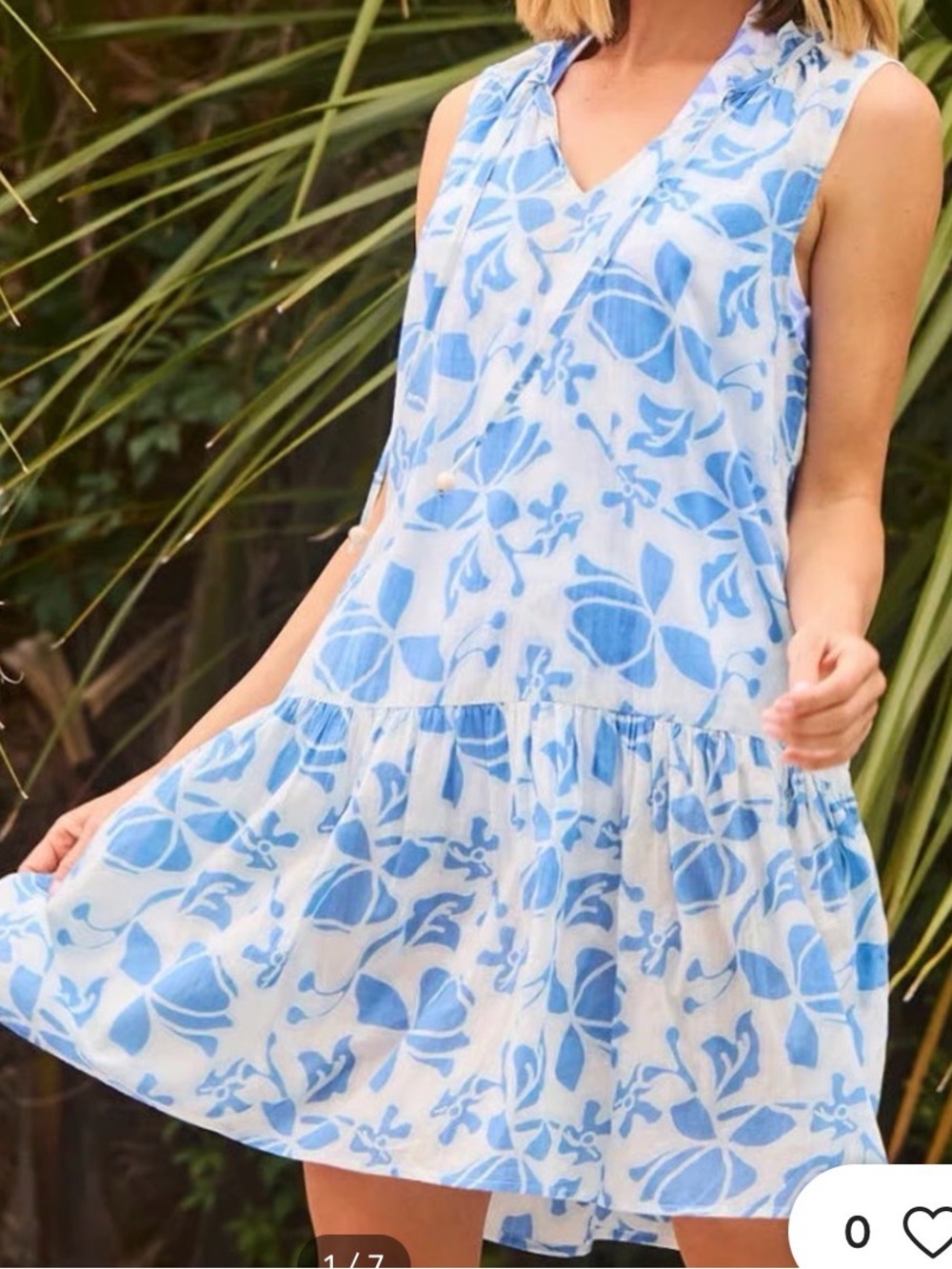 Mary Square Beach Dress Heather blossom Breeze